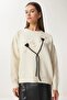 Linen Flowered Oversized Sweater
