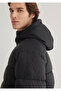Hooded Black Puffer Coat 0110581 -900 - 6
