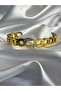 Gold Link Stone Bracelet - 3