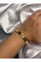 Gold Link Stone Bracelet - 6