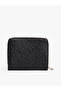 Th Icon Medium Zippered Monogram Cover Women's Black Wallet Aw0Aw17743Bds - 3