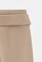 Mink Pleated Carrot Cut Belt Detailed Trousers - 4