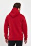 Red Color Kangaroo Pocket Hooded Sweatshirt 1205 - 7