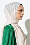 شال جاكار حجاب صغير منقوش للنساء بنقشة مربعات - 5