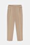 Mink Pleated Carrot Cut Belt Detailed Trousers