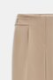 Mink Pleated Carrot Cut Belt Detailed Trousers - 3
