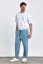 BLUE Men's Jogger Pants - Double Leg, Cotton, Elastic Waist and Drawstring - 5