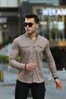 Men's Slim Fit Double Pocket Denim Shirt