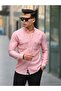 Men's A Quality Linen Slim Fit Long Sleeve Double Flap Shirt