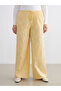 Özmarka New Season Elastic Waist Patterned Wide Leg Women's Trousers - 6