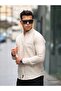 Men's A Quality Linen Slim Fit Capless Collar Long Sleeve Shirt - 3