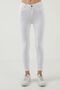 Women's High Waist Narrow Leg Stretchy White Jeans