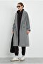 Coat with Sleeve Epaulet Detail Gray Melange - 5