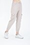 Women's Cargo Pocket High Waist Narrow Leg Gray Trousers - 4