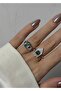 Ai̇la 2-Piece Green Stone Ring