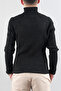 Men's Black Slim Fit Crew Neck Cotton Knitwear Sweatshirt - 4