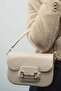 Metal Buckle Closure Bag - Mink - 3