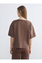 Vizyon New Season Crew Neck Women's Suede T-Shirt - 4