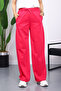 Fuchsia Elastic Waist Two Thread Palazzo Sweatpants