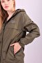 Women's Lined Water Resistant Hooded Raincoat - 2