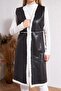 Women's Faux Fur Faux Leather Vest - 2