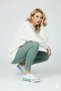 ® |   White-Green Summer Linen Women's Sneaker Sports Shoes - 2