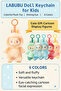Labubu Doll Keychain for Kids, Colorful Plush Toy Shining Eye, Cute Gift Cartoon Display Figures - 4