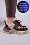 Reps Buckle Suede Parachute Paneled Sneakers Brown
