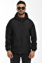 Men's Black Lined Hooded Pocket Jacket