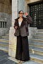 Suede Jacket with Plush Lining, Buttoned Pockets - 4