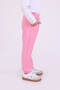 Winter Fleece-Lined 3-Thread Girls' Pink Sweatpants with Pockets - 6