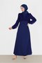 BUTTONED DRESS WITH DOT SLEEVES AND TOWEL DETAIL 42334 - 2