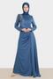 STONE EMBROIDERED SATIN GOWN 50234