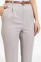 Narrow-leg pleated belted seasonal fabric women's trousers