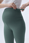 715 Green Color Extra Soft Textured, Shaping / Sculpting and Flexible Effective High Waist Maternity Leggings - 7