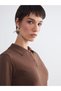 Polo Neck Women's Knitwear Sweater - 3