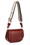 Women's Claret Red Bag with Thick Canvas Strap and ZRA Equivalent Shoulder and Crossbody Strap