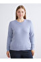 Crew Neck Self-Patterned Women's Knitwear Sweater - 3