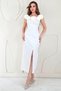 White Madonna Collar Rose Dress