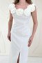 White Madonna Collar Rose Dress - 2
