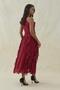 Burgundy Halter Neck Lined Dress - 5