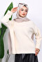 Stone Crew Neck Soft Textured Oversized Knitwear Sweater