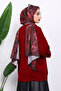 Burgundy Crew Neck Soft Textured Oversized Knitwear Sweater - 4