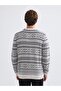 Crew Neck Patterned Men's Knitwear Sweater (W5) - 4