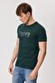 Town Men's 100% Cotton O-Neck T-Shirt Dark Green - 3