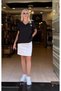 Embroidered Round Neck Tee