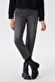 Clara High Waist Regular Fit Straight Leg Grey Women's Jeans - 2