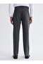 Black Standard Fit Plaid Men's Trousers - 4