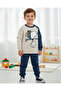 Boy's Transitional Snoopy Printed 2-3-4-5 Years Old Crew Neck Sweatshirt and Sweatpants Nursery Set