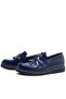 Navy Blue Patent Leather Loafer Children's School Shoes - 4